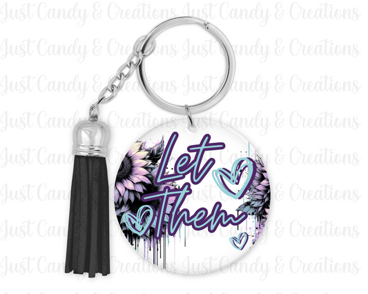 Let Them Purple Keychain Decal