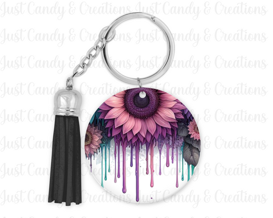 Dripping Flowers Keychain Decal