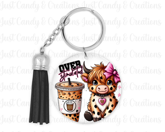 Highland Overstimulated Keychain Decal