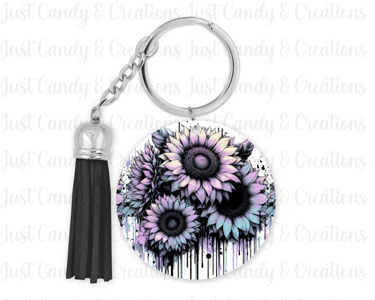 Pastel Dripping Flowers Keychain Decal