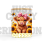 Sunflower Highland Coffee UV DTF Decal