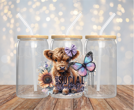 Highland Anti-Social Butterfly - UV DTF Decal