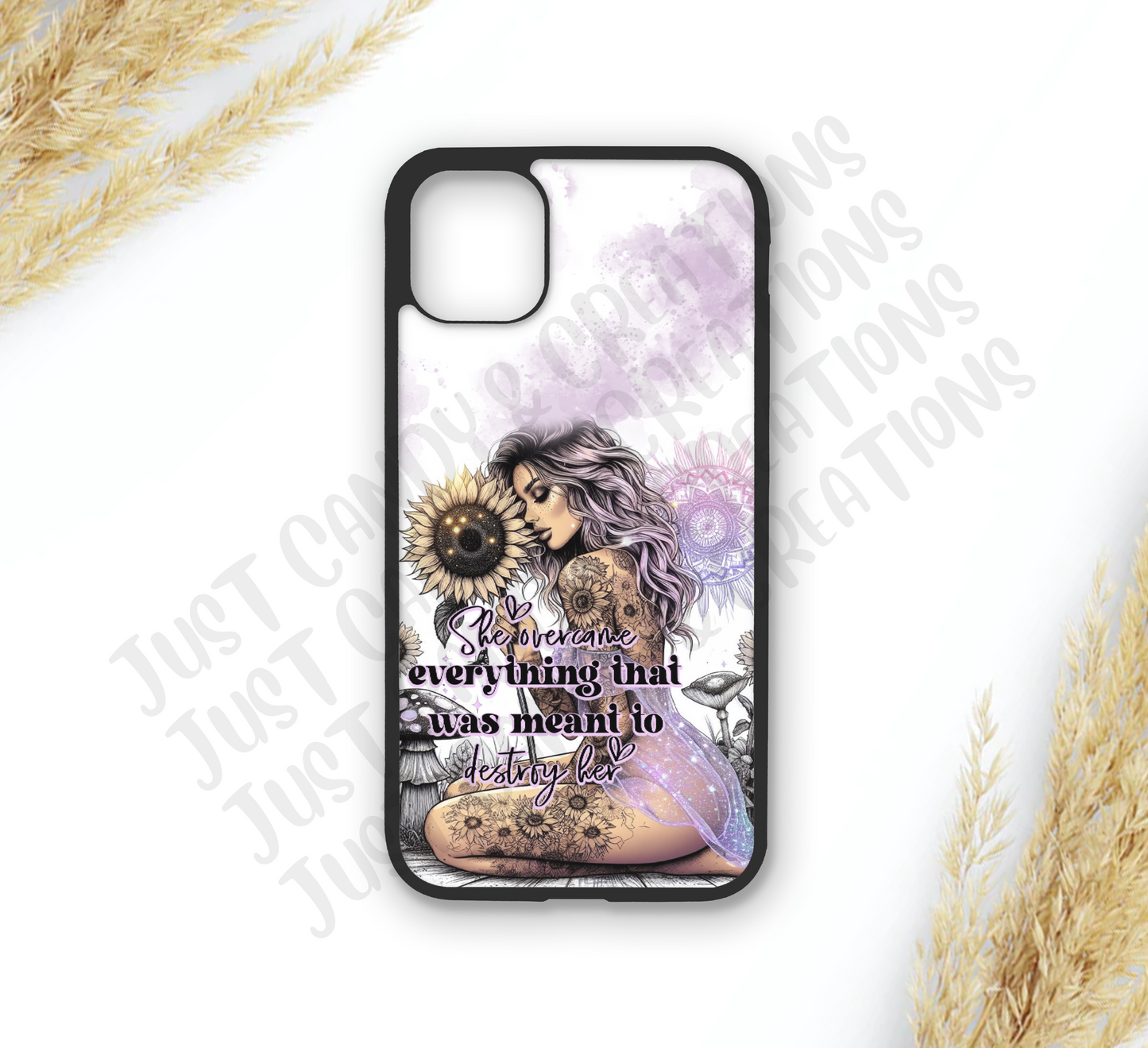 She Overcame Everything Phone Case