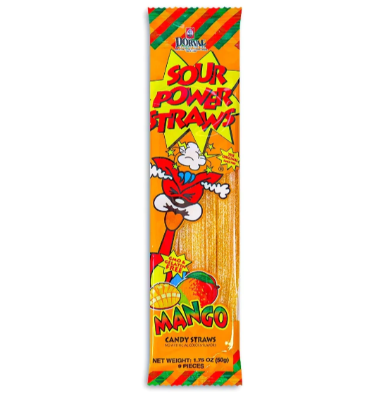 Dorval Sour Power Straws Mango 50g